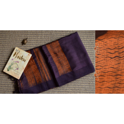 Haiku ✼ Handwoven Tussar-Spun Silk Shibori Saree { G }